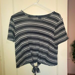 Black and White Crop Top